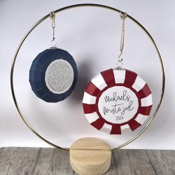 Die/skre stencil, Dan-Dies 79354; Flad Julekugle - stor model