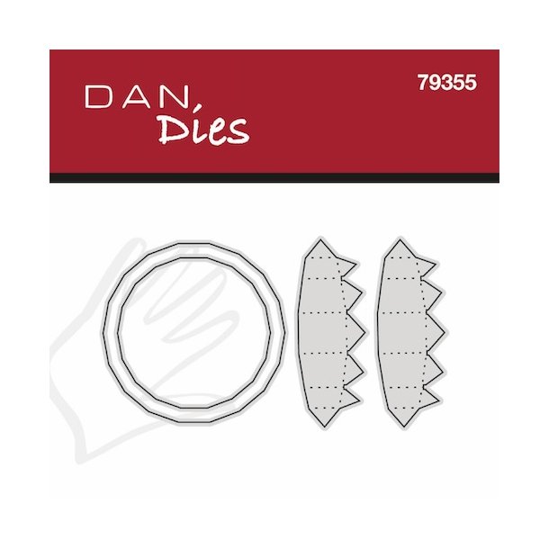 Die/skre stencil, Dan-Dies 79355; Flad Julekugle - lille model