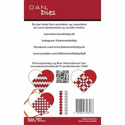 Die/skre stencil, Dan-Dies 79357; Flettet julehjerte - sm tern