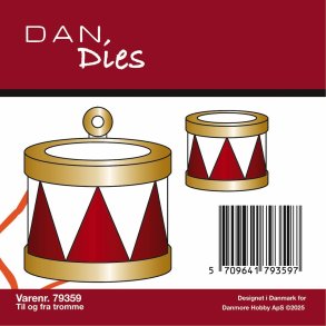 Dies/sk�re stencils, Til-og-Fra trommer - foldet, Dan Dies 79399