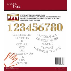 Die/sk�re stencil, Tilbeh�r til Tromme-�ske, Dan dies 79362