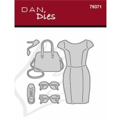 Die/sk�re stencil, Kjole &amp; tilbeh�r, Dan dies 79371