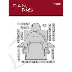 Die/sk�re stencil, Gamer &amp; seje tekster, Dan dies 79372