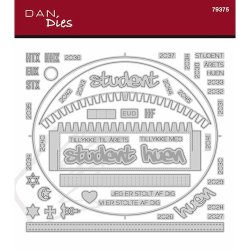 Die/sk�re stencil, Dan Dies 79375; Tilbeh�r til tromme �ske (79361) - Hue &amp; oval �ske