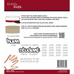 Die/sk�re stencil, Dan Dies 79375; Tilbeh�r til tromme �ske (79361) - Hue &amp; oval �ske