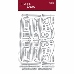 Die/sk�re stencil, Dan Dies 79376; Studenterhue til oph�ng/til-og-fra m�rke &amp; pynt