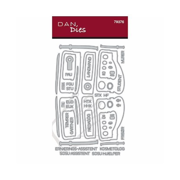 Die/sk�re stencil, Dan Dies 79376; Studenterhue til oph�ng/til-og-fra m�rke &amp; pynt