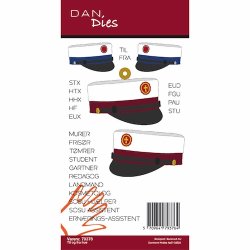Die/sk�re stencil, Dan Dies 79376; Studenterhue til oph�ng/til-og-fra m�rke &amp; pynt