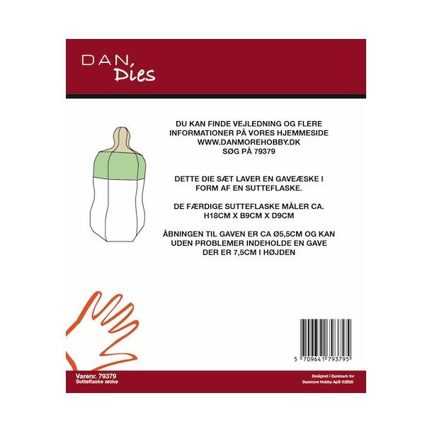 Die/sk�re stencil, Dan Dies 79379; Sutteflaske-�ske