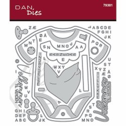 Die/sk�re stencil, Dan Dies 79381; Baby body kort