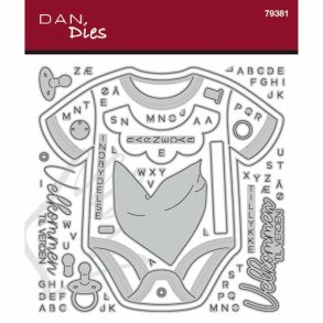 Die/sk�re stencil, Dan Dies 79381; Baby body kort