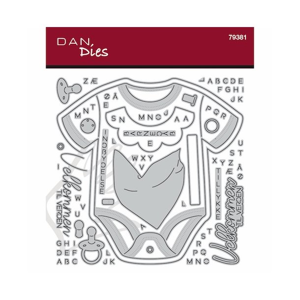 Die/sk�re stencil, Dan Dies 79381; Baby body kort