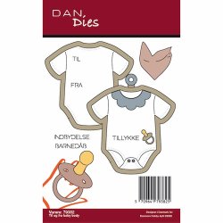 Die/sk�re stencil, Dan Dies 79382; Til-og-Fra baby body, oph�ng &amp; pynt