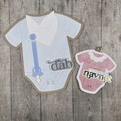 Die/sk�re stencil, Dan Dies 79381; Baby body kort