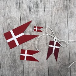 Die/sk�re stencil, Dan Dies 79384; Dannebrog som splitflag