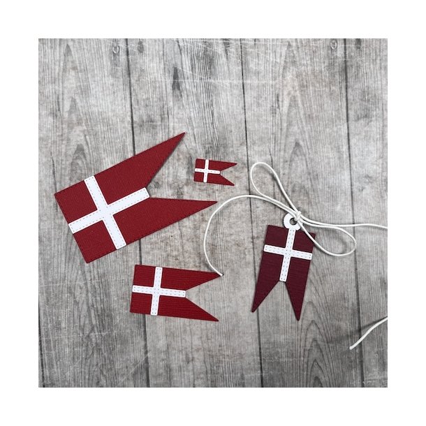 Die/sk�re stencil, Dan Dies 79384; Dannebrog som splitflag