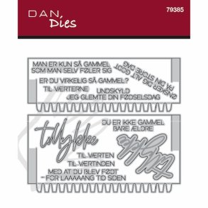 Die/sk�re stencil, Dan Dies 79385; Tilbeh�r til rund tromme �ske (79361) - nye sider & tekster