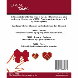 Die/sk�re stencil, Dan Dies 79386; Tilbeh�r til rund tromme �ske (79361) - cirkler/endestykker til nye trommest�rrelser