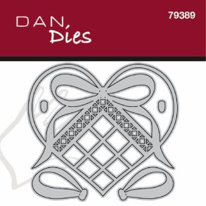 Die/sk�re stencil, Dan Dies 79389; Flethjerte m/sl�jfe til oph�ng eller pynt