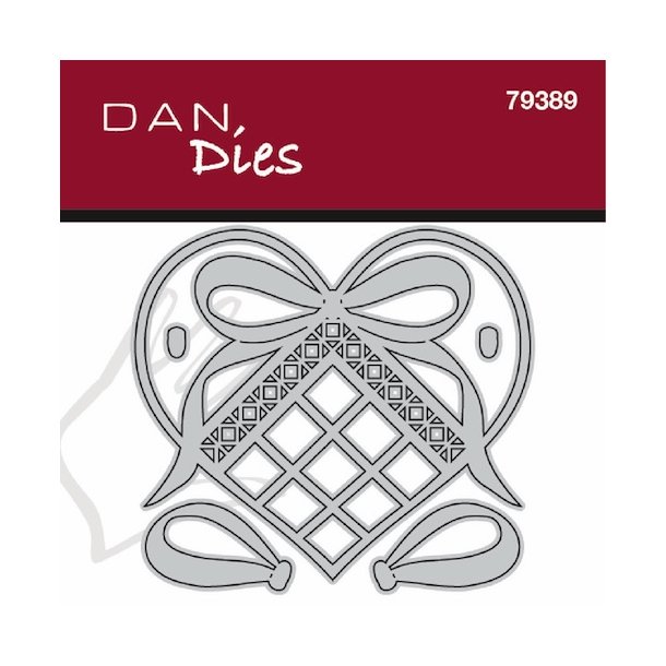 Die/sk�re stencil, Dan Dies 79389; Flethjerte m/sl�jfe til oph�ng eller pynt