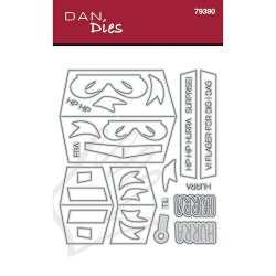 Die/sk�re stencil, Dan Dies 79390; Til og Fra gaver