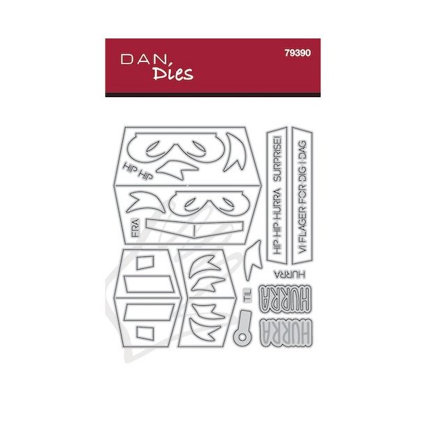 Die/sk�re stencil, Dan Dies 79390; Til og Fra gaver