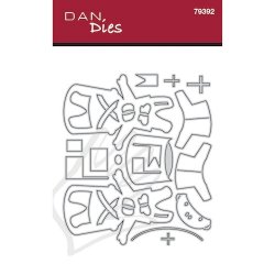 Die/sk�re stencil, Dan Dies 79392; Stor garder med armene oppe