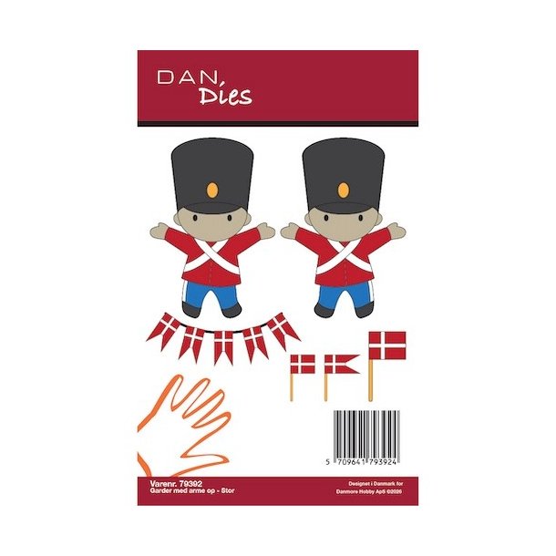 Die/sk�re stencil, Dan Dies 79392; Stor garder med armene oppe