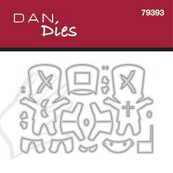 Die/sk�re stencil, Dan Dies 79393; Lille garder med armene oppe