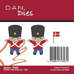 Die/sk�re stencil, Dan Dies 79393; Lille garder med armene oppe