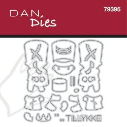 Die/sk�re stencil, Dan Dies 79395; Lille garder med tromme