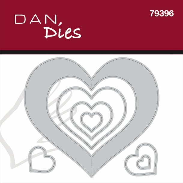 Die/sk�re stencil, Dan Dies 79396; �bent Hjerte til oph�ng eller kort