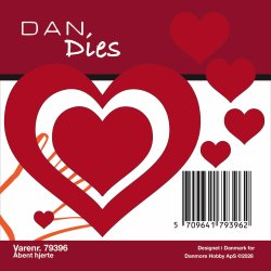 Die/sk�re stencil, Dan Dies 79396; �bent Hjerte til oph�ng eller kort