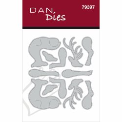 Die/sk�re stencil, Dan Dies 79397; St�ende Hjort - til oph�ng eller kort