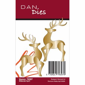 Die/sk�re stencil, Dan Dies 79397; St�ende Hjort - til oph�ng eller kort