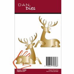 Die/sk�re stencil, Dan Dies 79398; Liggende Hjort - til oph�ng eller kort