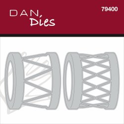 Dies/sk�re stencils, Til-og-Fra trommer - tilbeh�r - pyntelag, Dan Dies 79400