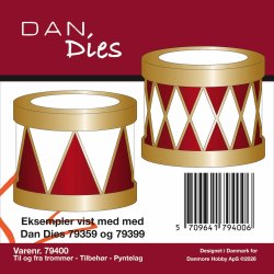 Dies/sk�re stencils, Til-og-Fra trommer - tilbeh�r - pyntelag, Dan Dies 79400