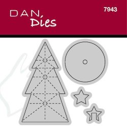 Die/skre stencil, Dan-Dies 7943; Lille juletr i 3D