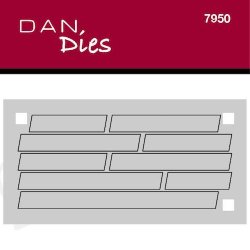 Dies/skre stencils, Dan-Dies 7950, die til DAN stamps "Hurtige tekster"