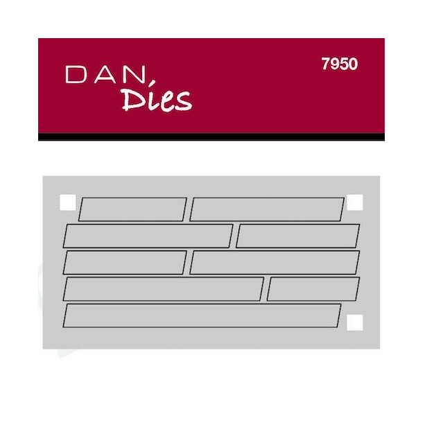 Dies/skre stencils, Dan-Dies 7950, die til DAN stamps "Hurtige tekster"