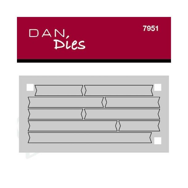 Dies/skre stencils, Dan-Dies 7951, die til DAN stamps "Hurtige tekster"