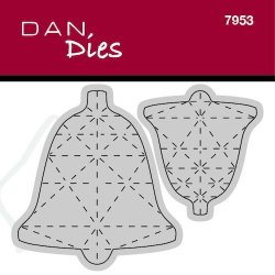 Die/skre stencil, Dan-Dies 7953; Lille og mellem klokke i 3D