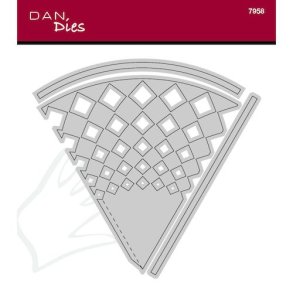 Die/sk�re stencil, Dan-Dies 7958; Det flettede kr�mmerhus