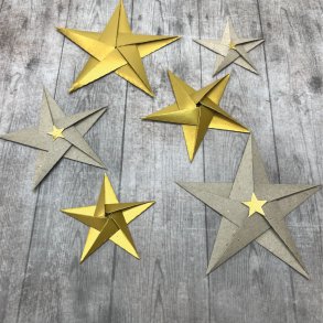 Die/sk�re stencil, Dan-Dies 7960; Lille og mellem stjerne i 3D