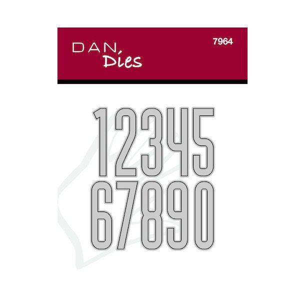 Die/skre stencil, Dan-Dies 7964; Tal 0-9