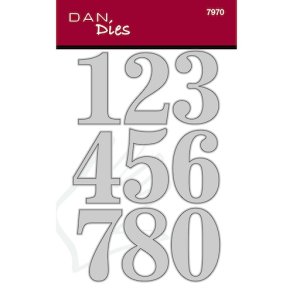 Die/sk�re stencil, Dan-Dies 7970; Store Tal 0-9