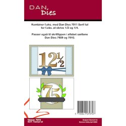 Die/skre stencil, Dan-Dies 7970; Store Tal 0-9