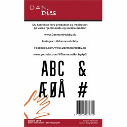 Die/skre stencil, Dan-Dies 7974; Dansk alfabet, store bogstaver