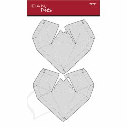 Die/skre stencil, Dan-Dies 7977; Hjerteske &amp; ophng